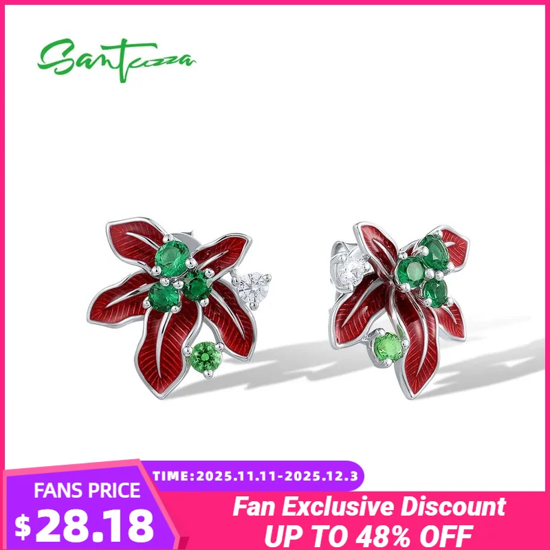 SANTUZZA настоящие серьги-пуансеттии из стерлингового серебра 925 пробы для женщин, сверкающие красные и зеленые рождественские цветы, шикарные эмалированные ювелирные изделия
SANTUZZA настоящие серьги-пуансеттии из стерлингового серебра 925 пробы для женщин, сверкающие красные и зеленые рождественские цветы, шикарные эмалированные ювелирные изделия