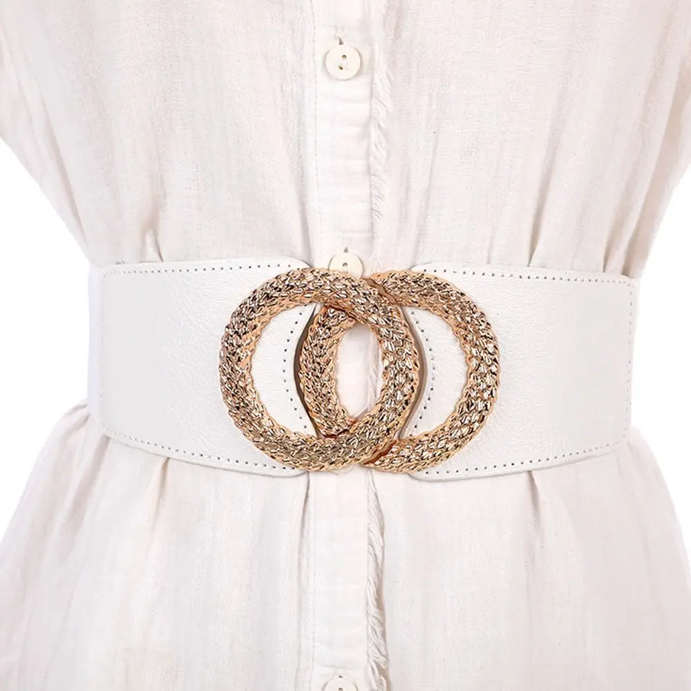 Fashion Casual Elastic Luxury Wide Belts Gold Buckle Corset Band Leather Waistband Stretch Cummerbunds
Fashion Casual Elastic Luxury Wide Belts Gold Buckle Corset Band Leather Waistband Stretch Cummerbunds