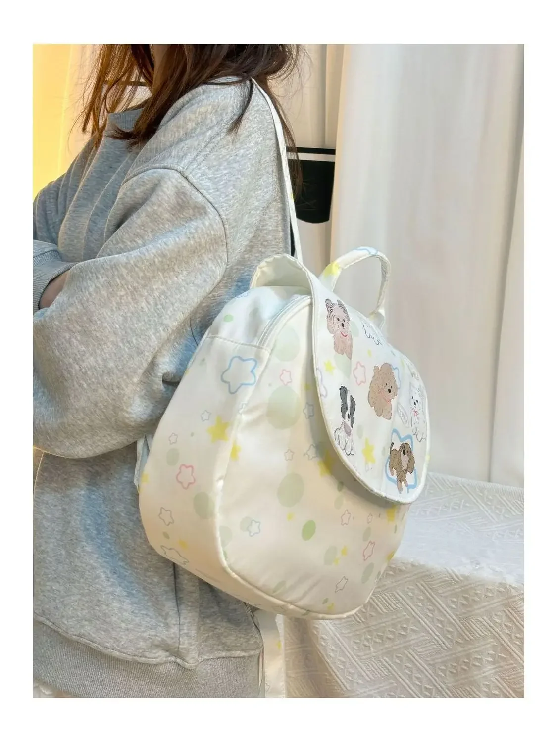 Miyagawa Fashion Print Hand-held Backpack Fashion Sweet Student Backpacks Japanese Korean Cartoon Dog Bags
Miyagawa Fashion Print Hand-held Backpack Fashion Sweet Student Backpacks Japanese Korean Cartoon Dog Bags