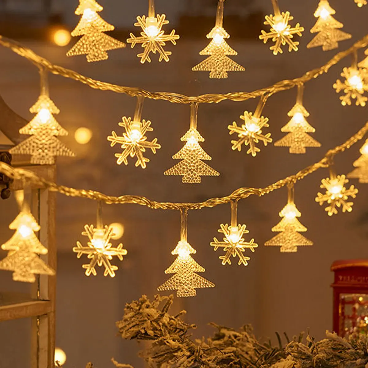 Christmas Tree Snowflake LED String Lights Banner Christmas Decoration 2024 for Home Navidad Xmas Tree Decor Fairy Light Pendant
Christmas Tree Snowflake LED String Lights Banner Christmas Decoration 2024 for Home Navidad Xmas Tree Decor Fairy Light Pendant