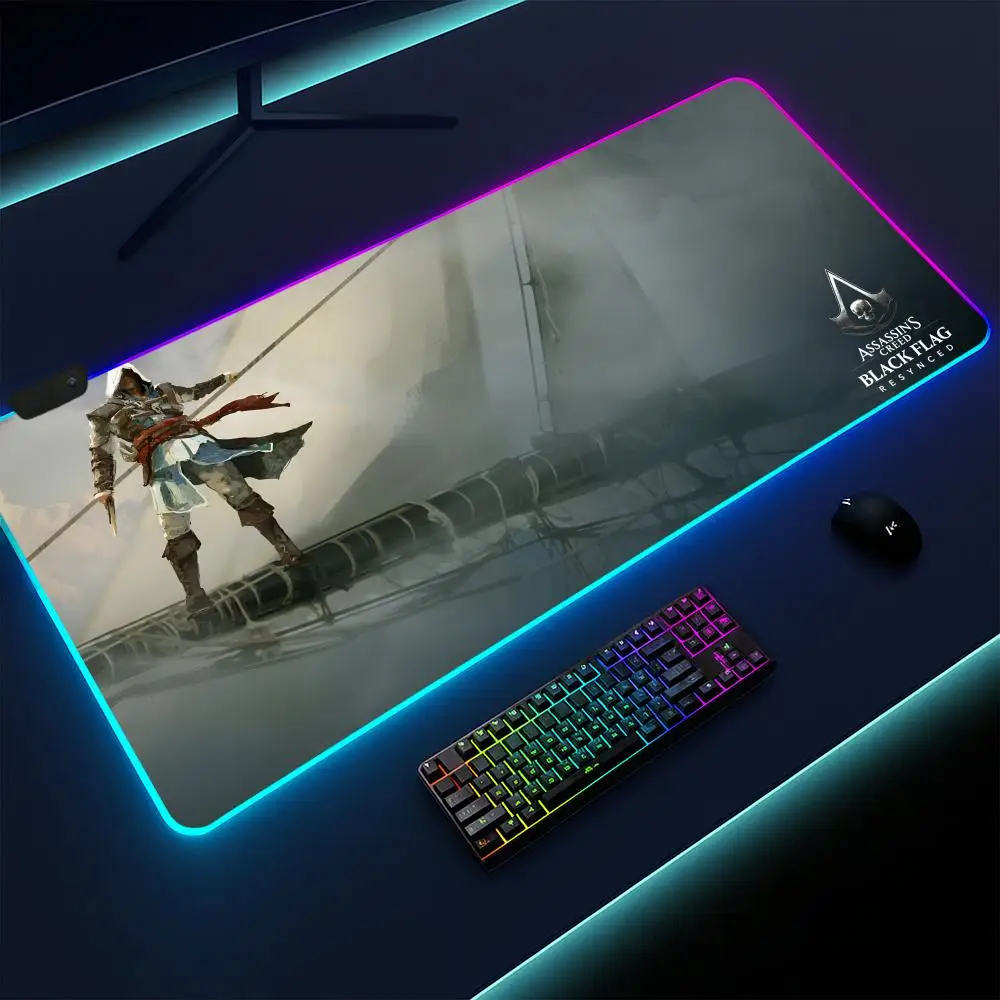 Assassin Creed Black Flag Mouse Pad Gaming mat LED lighted non-slip base waterproof large deskpad soft surface
Assassin Creed Black Flag Mouse Pad Gaming mat LED lighted non-slip base waterproof large deskpad soft surface