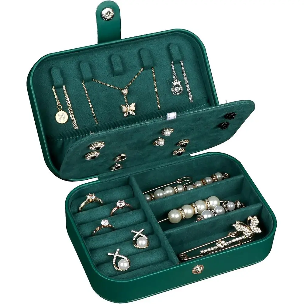 Compact PU Leather Jewelry Organizer, Portable Mini Case for Women, Ideal for Travel with Storage for Rings, Earrings, Necklaces
Compact PU Leather Jewelry Organizer, Portable Mini Case for Women, Ideal for Travel with Storage for Rings, Earrings, Necklaces