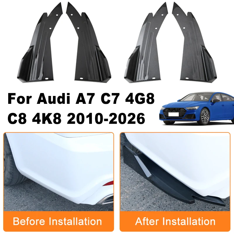Car Rear Bumper Spoiler Lip Diffuser Side Skirt Splitter Wrap Angle Anti-Crash Protection For Audi A7 C7 4G8 C8 4K8 2010-2026
Car Rear Bumper Spoiler Lip Diffuser Side Skirt Splitter Wrap Angle Anti-Crash Protection For Audi A7 C7 4G8 C8 4K8 2010-2026
