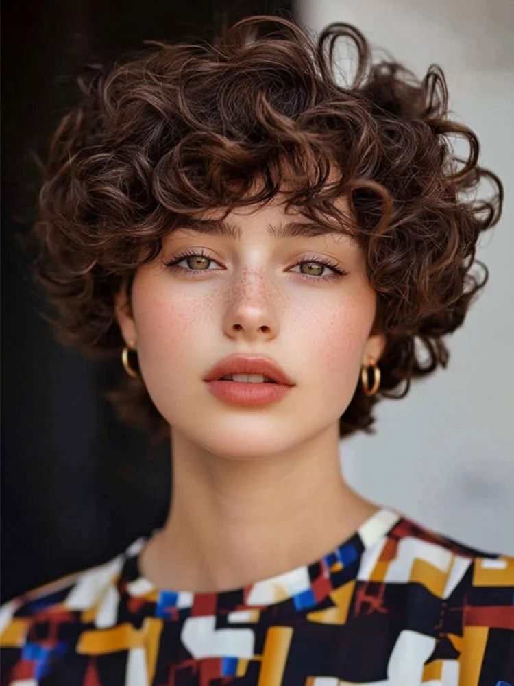 Lekker 100% Human Hair Wigs Highlight Brown Short Pixie Afro Kinky Curly Bob For Women Brazilian Remy Hair Colored Glueless Wigs
Lekker 100% Human Hair Wigs Highlight Brown Short Pixie Afro Kinky Curly Bob For Women Brazilian Remy Hair Colored Glueless Wigs