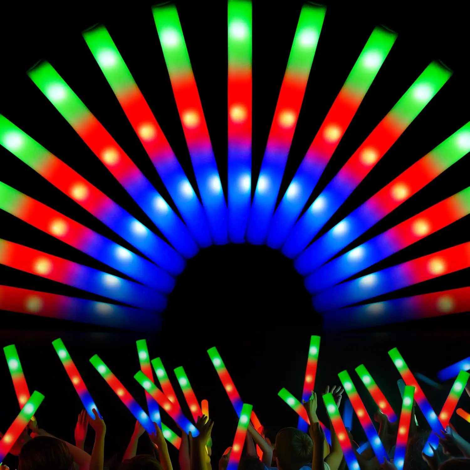 60pcs Led Foam Sticks Colorful RGB Glow Foam Stick Cheer Tube 3 Flashing Modes Glow Party Supplies for Wedding Concerts Birthday 
60pcs Led Foam Sticks Colorful RGB Glow Foam Stick Cheer Tube 3 Flashing Modes Glow Party Supplies for Wedding Concerts Birthday