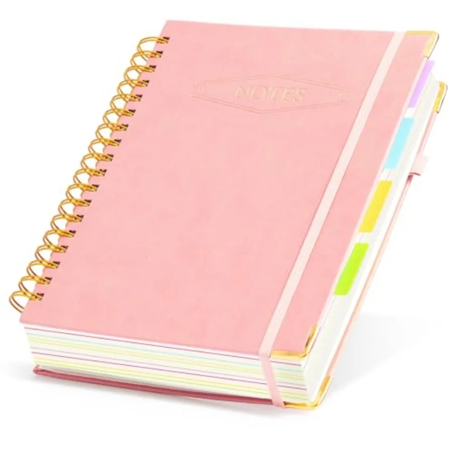 Hardcover Spiral Notebook, 5 Subject Noteboook College Ruled 300 Page, Large 8"x10" B5 Notebooks for Work School, Lined Journal
Hardcover Spiral Notebook, 5 Subject Noteboook College Ruled 300 Page, Large 8"x10" B5 Notebooks for Work School, Lined Journal