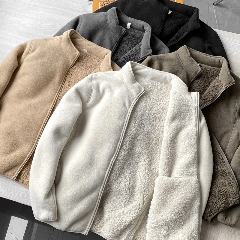 Мужская зимняя теплая куртка Thiened Lamb Velvet с воротником-стойкой, двойной слой, на молнии, длинная
Мужская зимняя теплая куртка Thiened Lamb Velvet с воротником-стойкой, двойной слой, на молнии, длинная