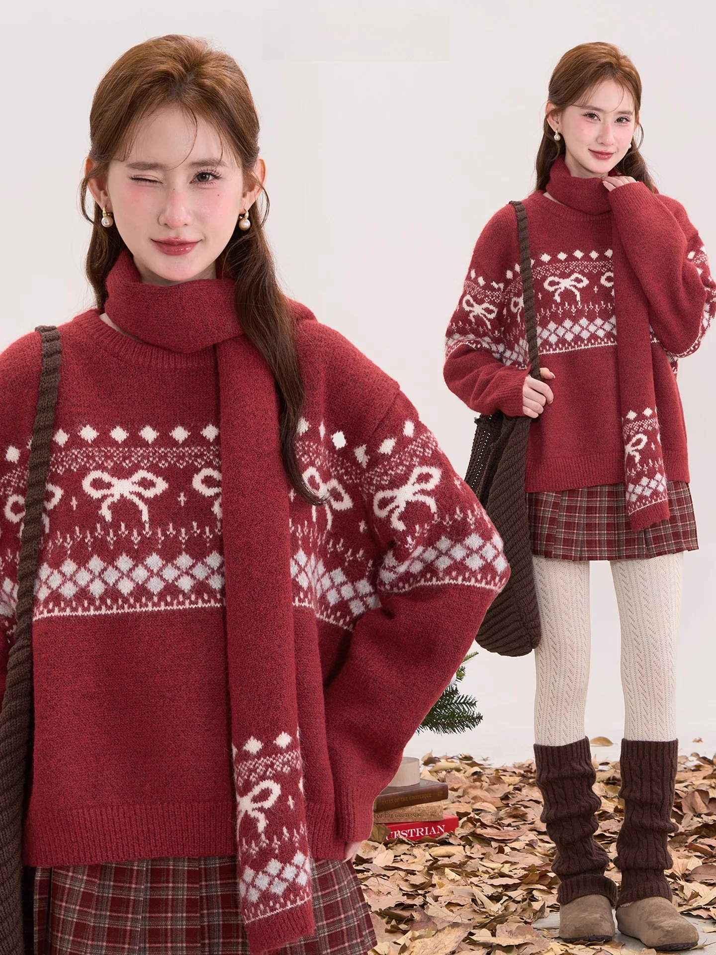 Heme Winter Knitted Sweater Women's Soft Design Knot Embroidery Casual Loose Fit Long Sleeve Warm Top
Heme Winter Knitted Sweater Women's Soft Design Knot Embroidery Casual Loose Fit Long Sleeve Warm Top