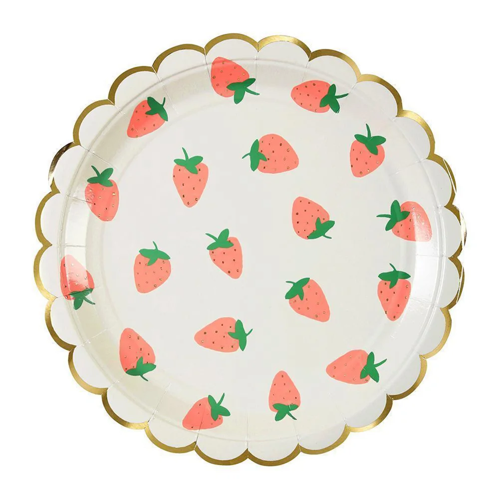 40pcs Gilding Strawberry Paper Tableware Set 9&7 Inch Plates Cups Napkins Party Supplies For Birthday Wedding Festival Summer
40pcs Gilding Strawberry Paper Tableware Set 9&7 Inch Plates Cups Napkins Party Supplies For Birthday Wedding Festival Summer