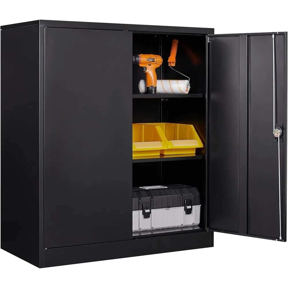 Metal Storage Cabinet with Lockable Do, 2 Adjustable Shelves or Home Oice, Garage (Black, 35 inch)
Metal Storage Cabinet with Lockable Do, 2 Adjustable Shelves or Home Oice, Garage (Black, 35 inch)