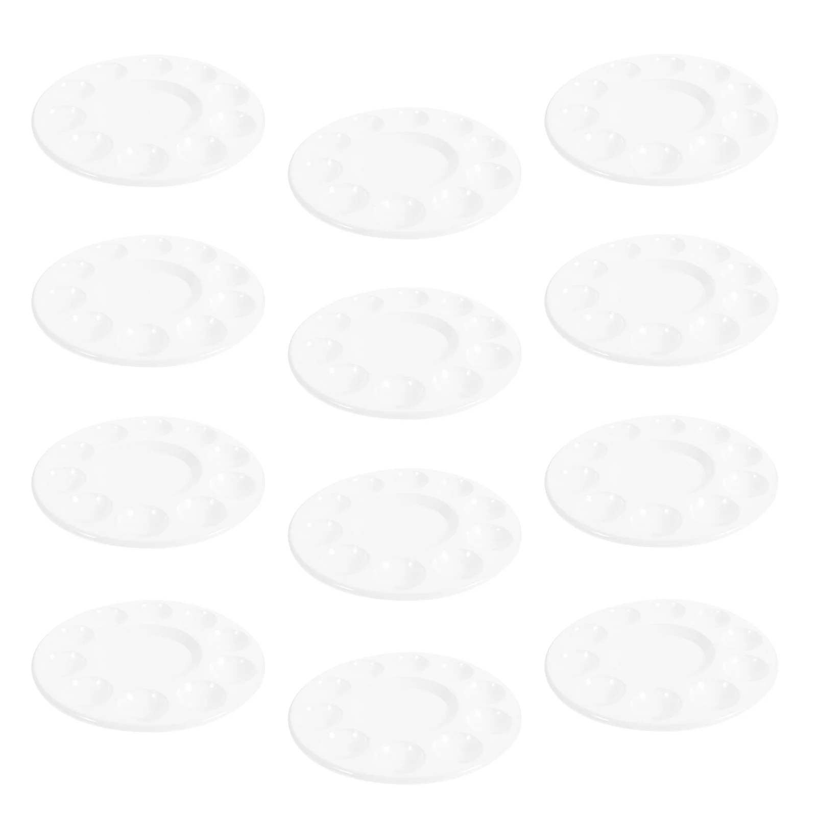12pcs Thickened Palette Set Durable Plastic Smooth Surface Watercolor Mixing Pigment Trays Supplies Student Crafts Painting
12pcs Thickened Palette Set Durable Plastic Smooth Surface Watercolor Mixing Pigment Trays Supplies Student Crafts Painting