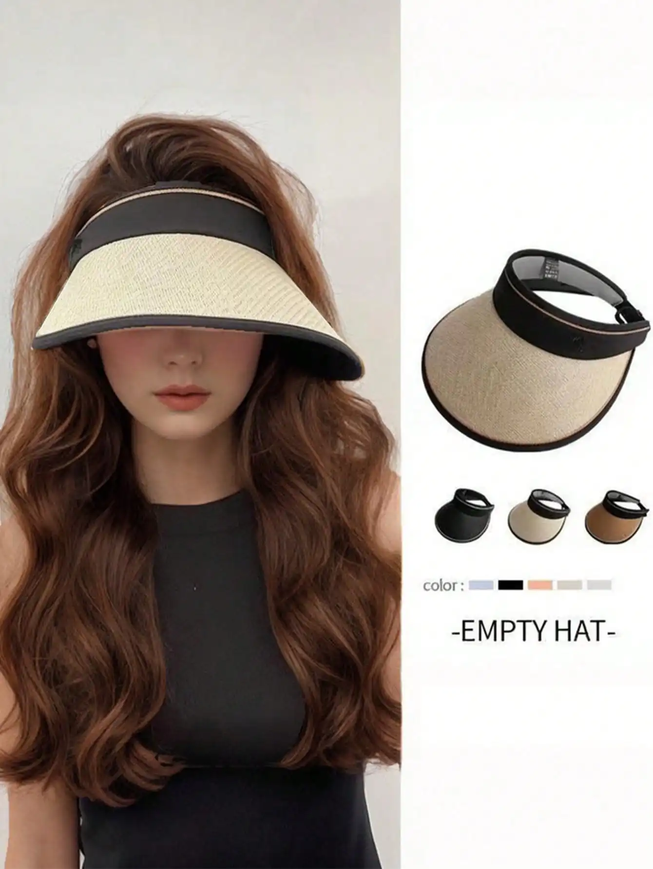 1pc Women's Summer Foldable Wide Brim Sun Hat, Face Protecting Breathable Beach Cap, Suitable For Outdoor, Beach
1pc Women's Summer Foldable Wide Brim Sun Hat, Face Protecting Breathable Beach Cap, Suitable For Outdoor, Beach
