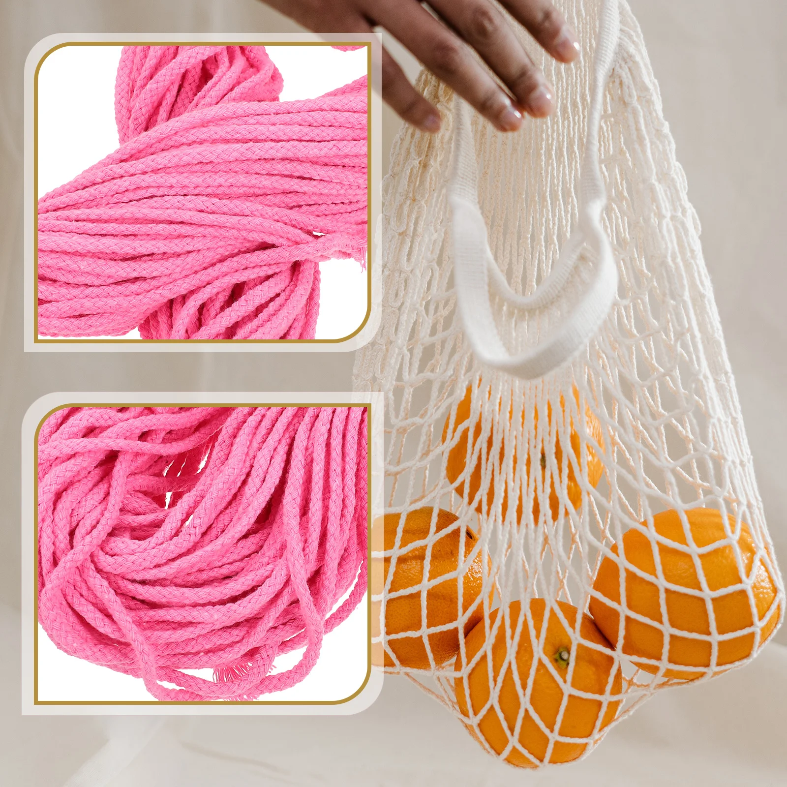 Cotton Rope 5mm Eight Cord H made Knitting Thread DIY Craft Accessories Polyester Decorative Ropes Woven Bag Material
Cotton Rope 5mm Eight Cord H made Knitting Thread DIY Craft Accessories Polyester Decorative Ropes Woven Bag Material