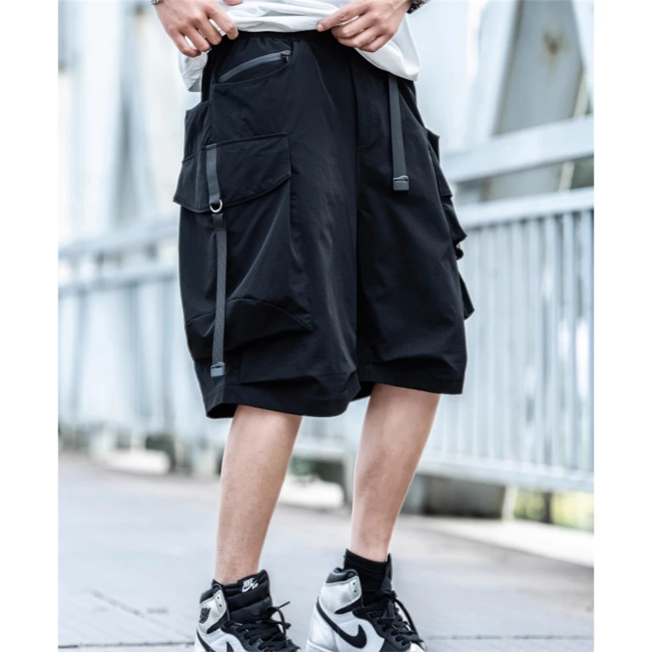 Vintage Thin Cargo Shorts Men Tide Tactical Dark Large Pockets Spliced Knee Length Pants Summer Fashion Loose Casual Shorts
Vintage Thin Cargo Shorts Men Tide Tactical Dark Large Pockets Spliced Knee Length Pants Summer Fashion Loose Casual Shorts