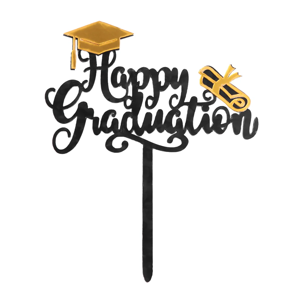 Acrylic Happy Graduation Cap Cake Toppers Black Gold DIY Congrats Cake Topper Cartoon Bachelor Hat Cap Cake Decoration Birthday
Acrylic Happy Graduation Cap Cake Toppers Black Gold DIY Congrats Cake Topper Cartoon Bachelor Hat Cap Cake Decoration Birthday