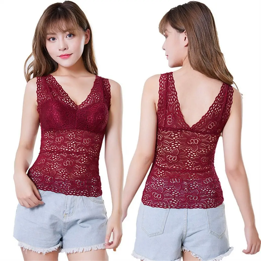 V-neck Skeleton Womens Tank Top Sleeveless Spaghetti Straps Lace Bra Vest with Pads Low-Cut Design Crop Tops Bottoming Underwear
V-neck Skeleton Womens Tank Top Sleeveless Spaghetti Straps Lace Bra Vest with Pads Low-Cut Design Crop Tops Bottoming Underwear
