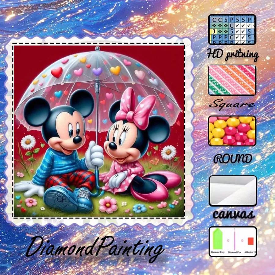 1 piece - Potdemiel-5D-DIY - Flocking cloth - Special drill - Diamond painting set - Minnie Mickey - Diamond art
1 piece - Potdemiel-5D-DIY - Flocking cloth - Special drill - Diamond painting set - Minnie Mickey - Diamond art