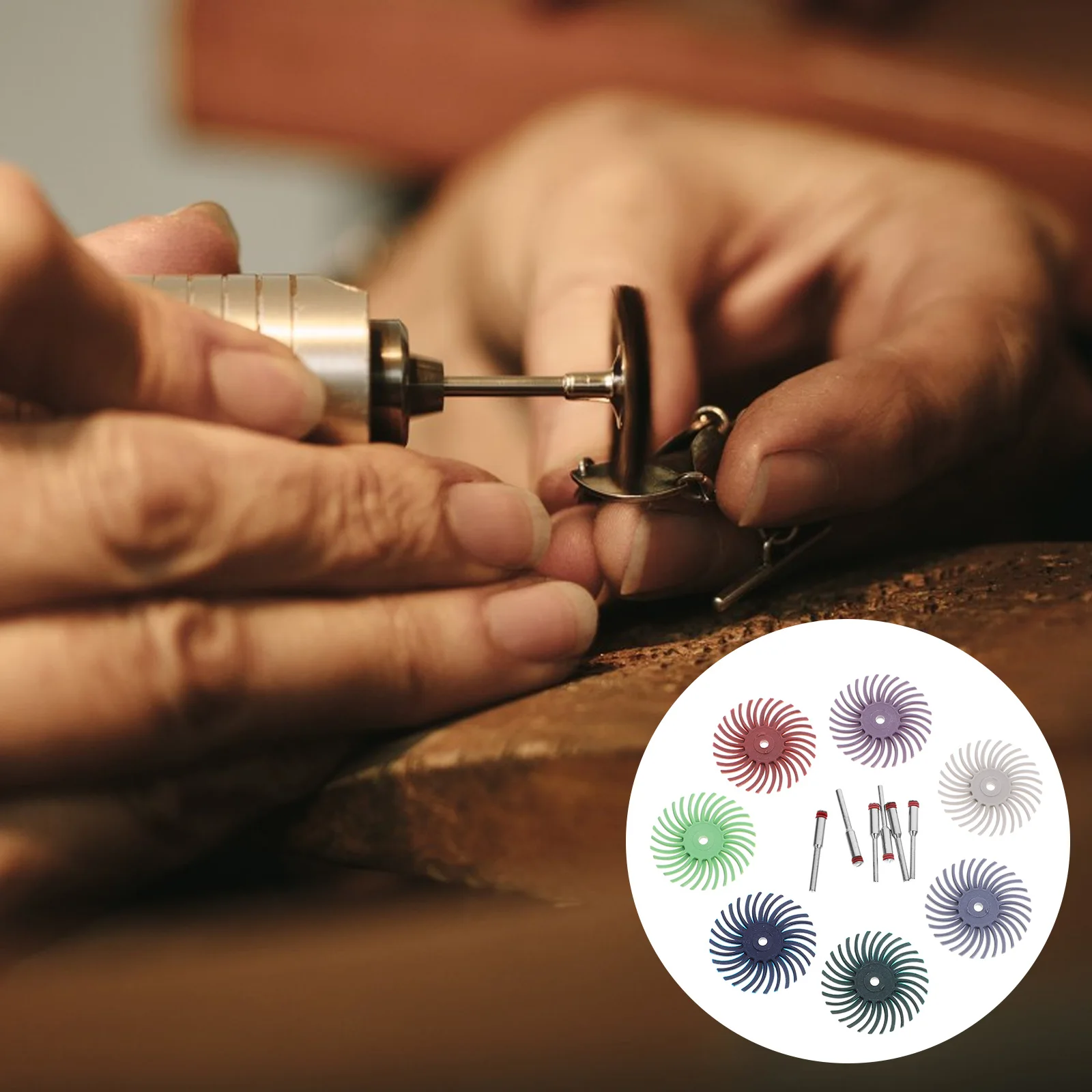 4 s Discs Radial Abrasive Bristle Disc Assortment Bristle Brush Wheel 80# 2500# for Drill S Plastic Jewelry
4 s Discs Radial Abrasive Bristle Disc Assortment Bristle Brush Wheel 80# 2500# for Drill S Plastic Jewelry