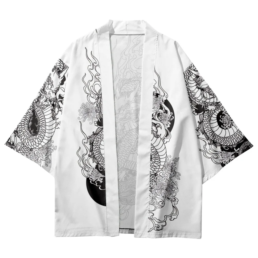 Japanese Couple Women Men Kimono Yukata Cartoon Dragon Printed White Cardigan Beach Shorts Asian Clothes Harajuku
Japanese Couple Women Men Kimono Yukata Cartoon Dragon Printed White Cardigan Beach Shorts Asian Clothes Harajuku