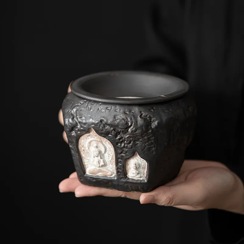 Фарфоровая миска Dun Huang Buddha для чая, набор китайских черных чайных посуды, ручка для мытья чая, посуда для чайной церемонии Jianshui
Фарфоровая миска Dun Huang Buddha для чая, набор китайских черных чайных посуды, ручка для мытья чая, посуда для чайной церемонии Jianshui