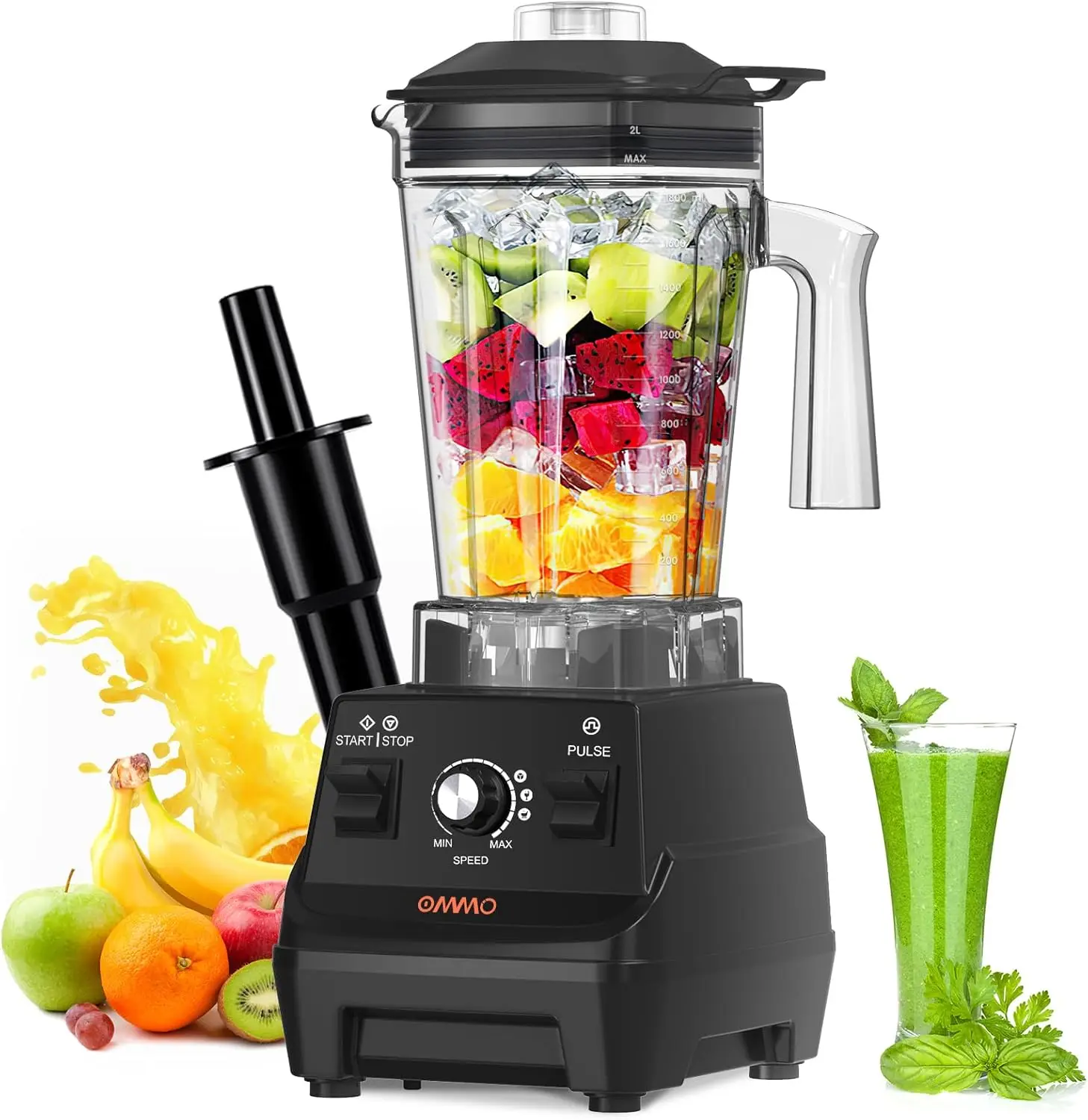 Professional 1800W Blender, 60oz BPA-Free, Stainless Steel Blades for Smoothies & Ice
Professional 1800W Blender, 60oz BPA-Free, Stainless Steel Blades for Smoothies & Ice