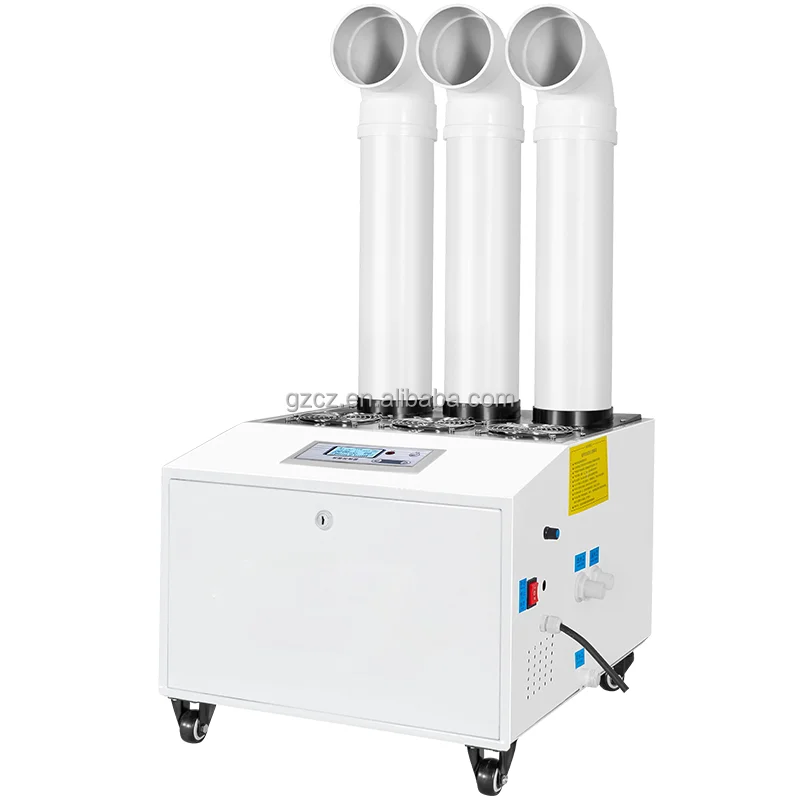 Smart Ultrasonic Humidifier Cooler 56kg/h Commercial Industrial Humidifier Portable Continuous Cool Mist Maker 3 Mist Outlet
Smart Ultrasonic Humidifier Cooler 56kg/h Commercial Industrial Humidifier Portable Continuous Cool Mist Maker 3 Mist Outlet