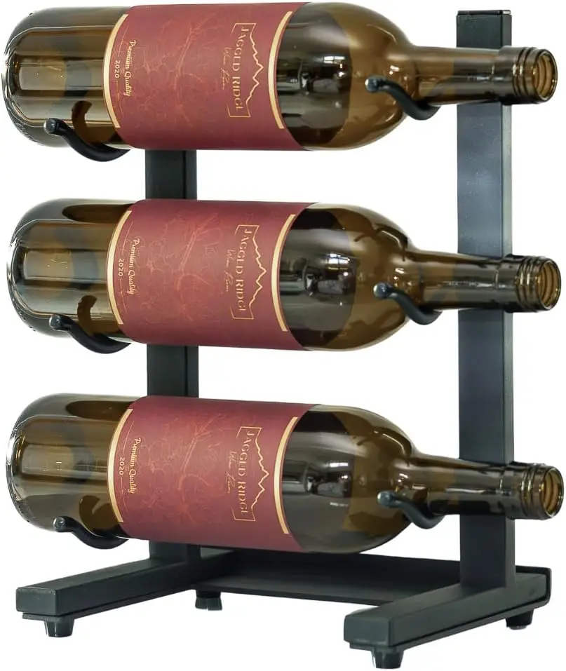 Компактная настольная подставка для 3 бутылок вина, элегантный металлический дизайн для домашнего бара или кухонной стойки
Компактная настольная подставка для 3 бутылок вина, элегантный металлический дизайн для домашнего бара или кухонной стойки