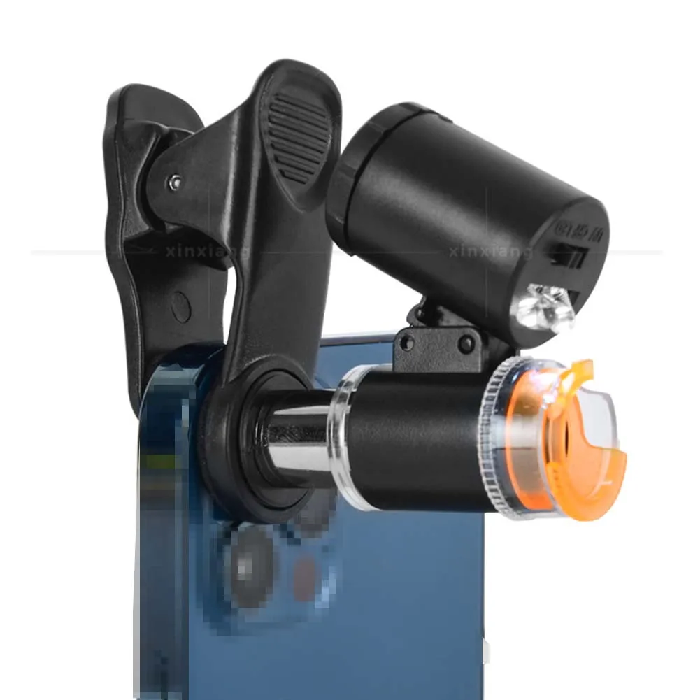 60X Mobile Phone Magnifier Mini Clip Microscope LED Money Detector Light Portable Antique Jewelry Optical Magnifying Glass
60X Mobile Phone Magnifier Mini Clip Microscope LED Money Detector Light Portable Antique Jewelry Optical Magnifying Glass