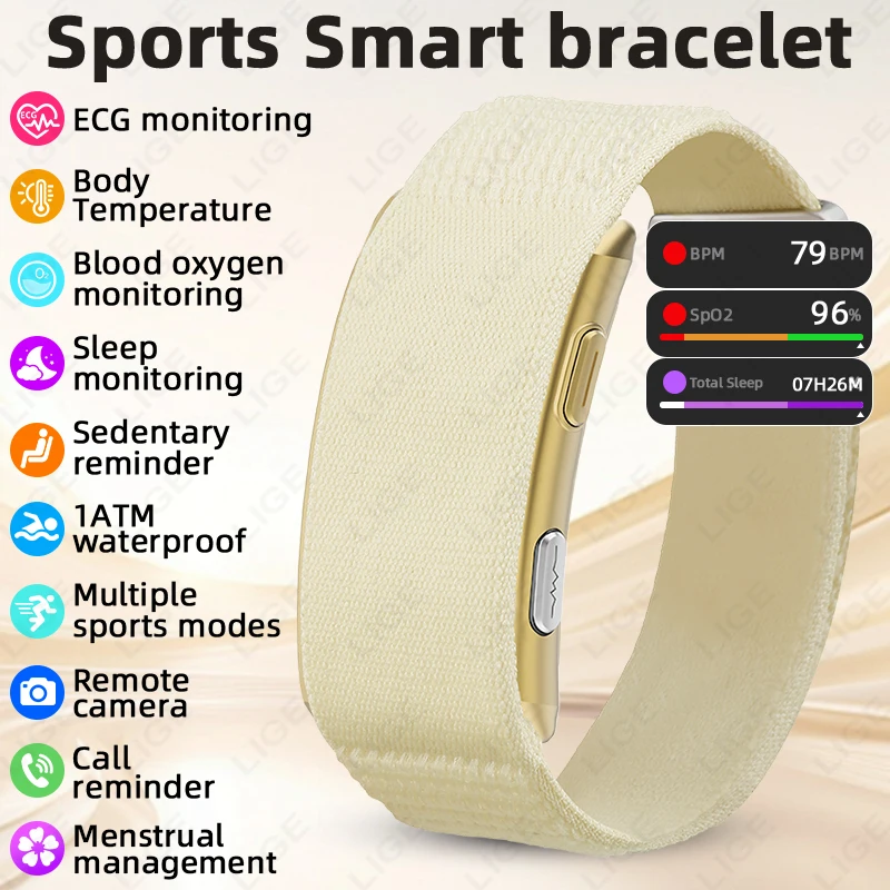 LIGE NO Screen ECG Smart Bracelet 2025 New VITRO Sports Fitness Wristband Heart Rate Blood Pressure Waterproof SOS Smartwatch
LIGE NO Screen ECG Smart Bracelet 2025 New VITRO Sports Fitness Wristband Heart Rate Blood Pressure Waterproof SOS Smartwatch