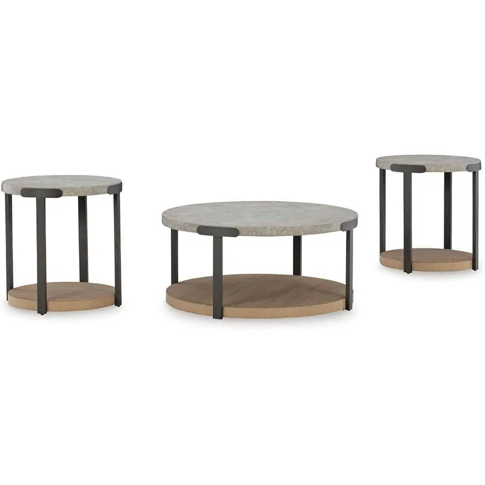 Modern 3-Piece Dining Set with Lower Shelf and Wheels, Light Brown & Metallic Finish
Modern 3-Piece Dining Set with Lower Shelf and Wheels, Light Brown & Metallic Finish
