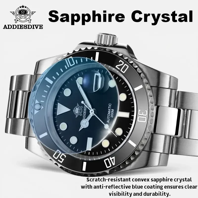 ADDIESDIVE Men's 200m Diving Watch BGW9 Luminous Convex crystal mineral glass Japan Quartz Movement 316L Stainless Steel watches
ADDIESDIVE Men's 200m Diving Watch BGW9 Luminous Convex crystal mineral glass Japan Quartz Movement 316L Stainless Steel watches