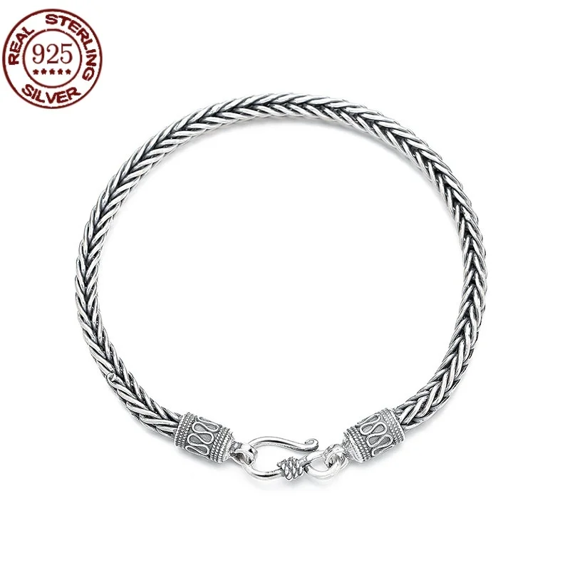 S925 Sterling silver Papas Men's and Women's Bracelet Fashion classic retro simple keel bracelet personalized jewelry gifts
S925 Sterling silver Papas Men's and Women's Bracelet Fashion classic retro simple keel bracelet personalized jewelry gifts