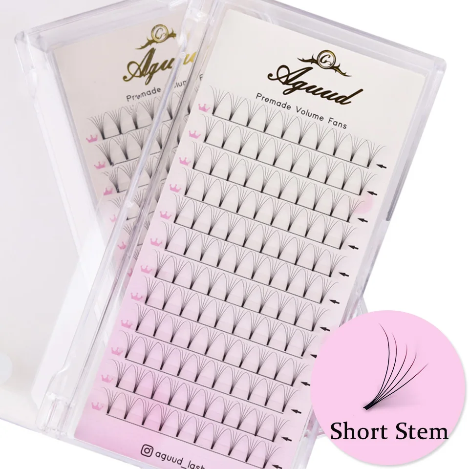 AGUUD 0.07/0.10mm Premade Volume Fans 3D 4D 5D 6D Short Long Stem Eyelash Extensions Faux Mink Fluffy Soft Russian Volume Lashes
AGUUD 0.07/0.10mm Premade Volume Fans 3D 4D 5D 6D Short Long Stem Eyelash Extensions Faux Mink Fluffy Soft Russian Volume Lashes