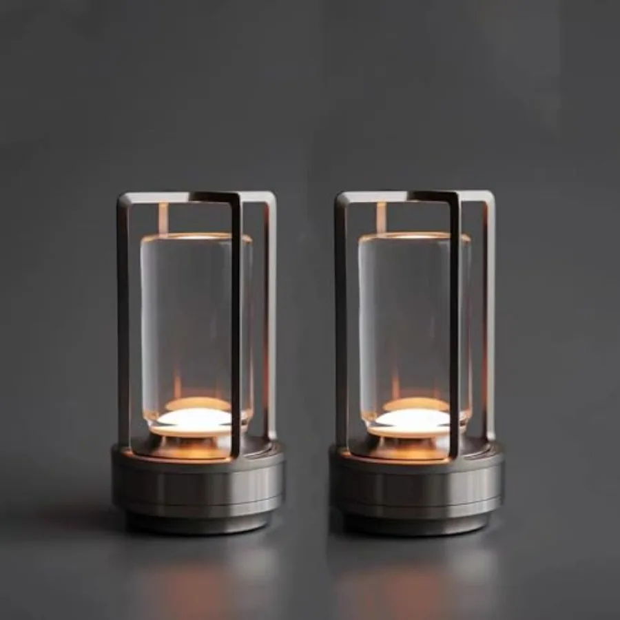 2 Pack Crystal Lantern lamp with Touch Dimming, Rechargeable LED Table Lamp, 3-Color Adjustable Brightness, 4200mAh Battery Pow
2 Pack Crystal Lantern lamp with Touch Dimming, Rechargeable LED Table Lamp, 3-Color Adjustable Brightness, 4200mAh Battery Pow