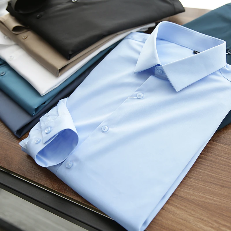 Anti-Wrinkle Smooth Breathable Long Sleeve Casual Shirt for Men Business Casual Color Polyester Fiber Fashion Urban Style
Anti-Wrinkle Smooth Breathable Long Sleeve Casual Shirt for Men Business Casual Color Polyester Fiber Fashion Urban Style