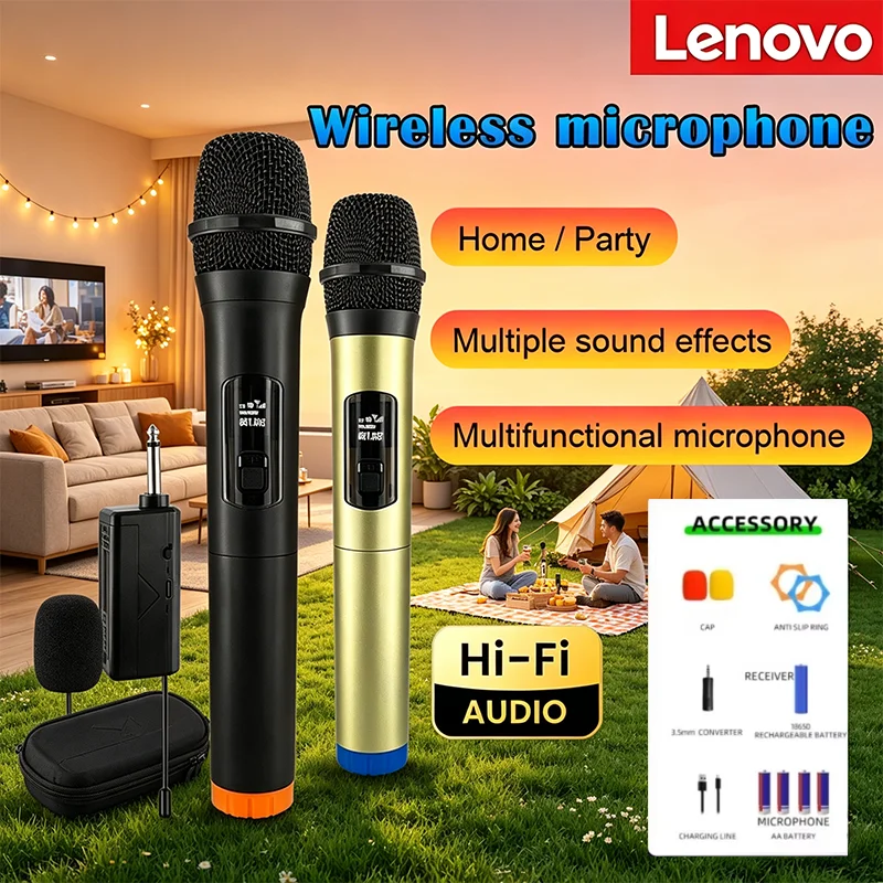 Беспроводная ручная микрофонная система Lenovo 2.4G UHF с двумя каналами и фиксированной частотой для прямых трансляций, вечеринок, караоке и совещаний
Беспроводная ручная микрофонная система Lenovo 2.4G UHF с двумя каналами и фиксированной частотой для прямых трансляций, вечеринок, караоке и совещаний