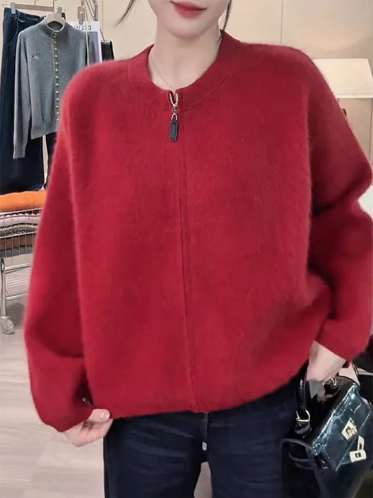 Soft Cozy round Ne Knitted Open Cardigan Ele Agel Versatile Top for Autumn Winter Large Size Gentle Wind Sle
Soft Cozy round Ne Knitted Open Cardigan Ele Agel Versatile Top for Autumn Winter Large Size Gentle Wind Sle