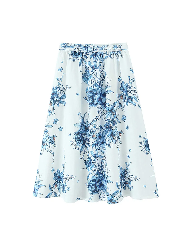 KUCLUT Women Fashion With Belt Printed Pleated Back Zipper A-Line Midi Skirt Vintage High Waist Female Chic Lady Skirts
KUCLUT Women Fashion With Belt Printed Pleated Back Zipper A-Line Midi Skirt Vintage High Waist Female Chic Lady Skirts