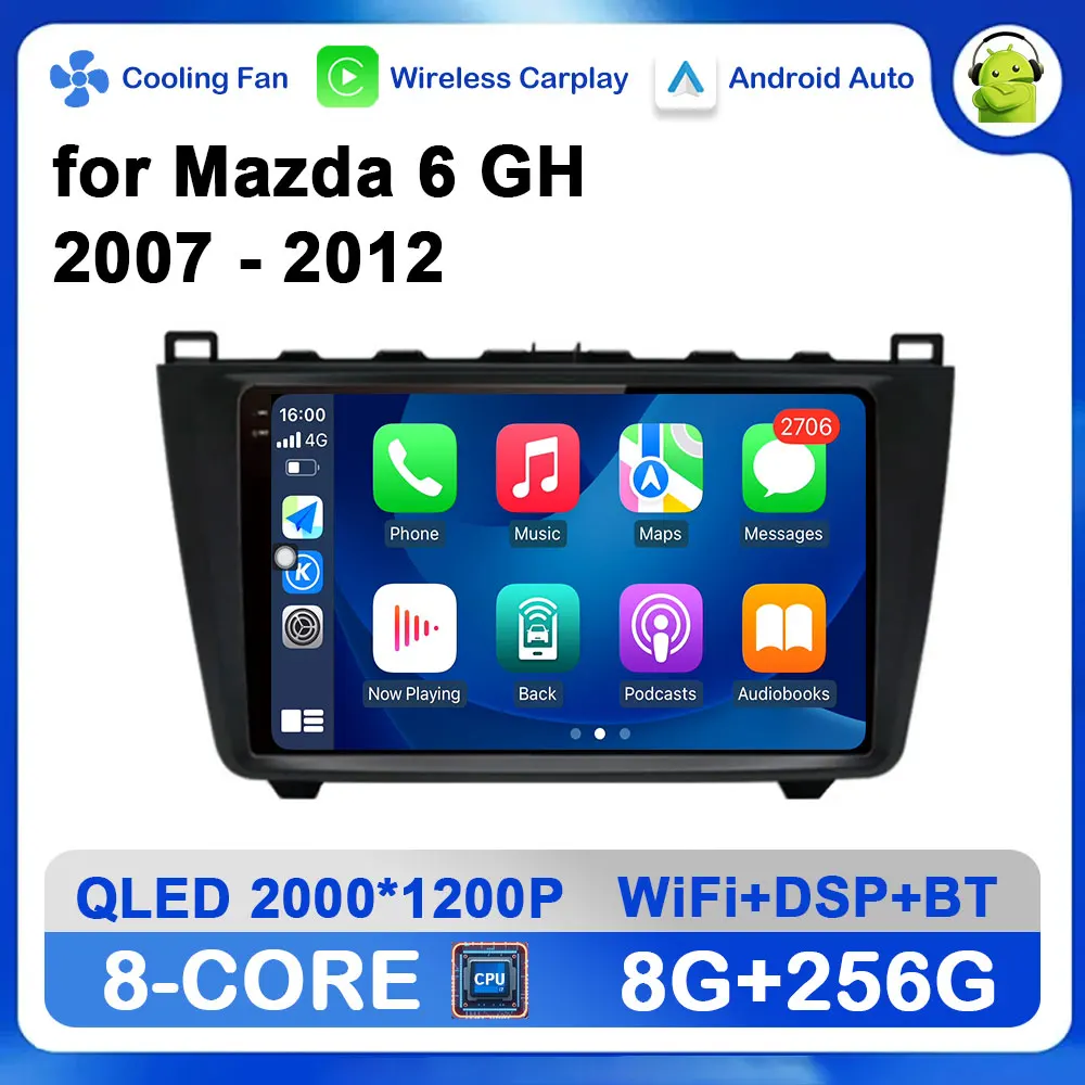 9 inch for Mazda 6 GH 2007 - 2012 Car Multimedia Radio Video Player Android Auto Navi GPS Stereo DSP Audio WiFi IPS Split Screen
9 inch for Mazda 6 GH 2007 - 2012 Car Multimedia Radio Video Player Android Auto Navi GPS Stereo DSP Audio WiFi IPS Split Screen