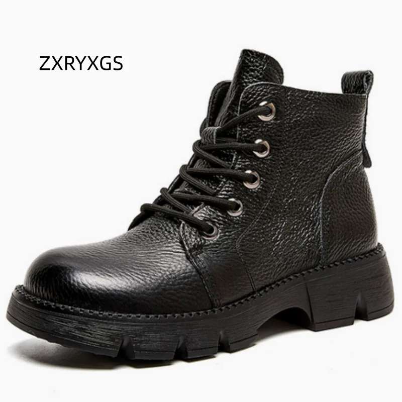 ZXRYXGS Top Cowhide Hole Hole Breathable Boots New 2026 Retro Style Autumn Winter Boots Women Shoes Flat Soft Sole Ankle Boots
ZXRYXGS Top Cowhide Hole Hole Breathable Boots New 2026 Retro Style Autumn Winter Boots Women Shoes Flat Soft Sole Ankle Boots