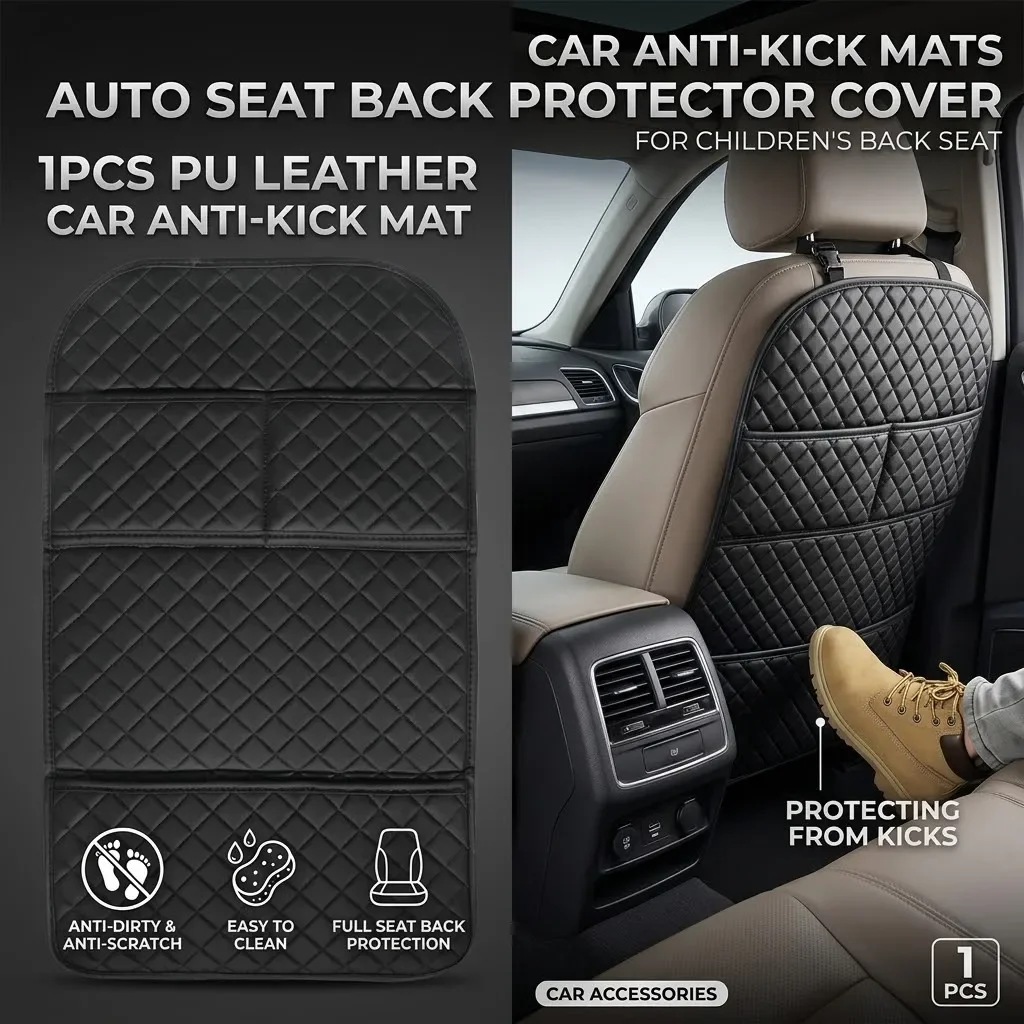 PU Leather Car Anti-Kick Mats Auto Seat Back Protector Cover For Children Back Seat Anti-Dirty Pad Car Accessories 1PC
PU Leather Car Anti-Kick Mats Auto Seat Back Protector Cover For Children Back Seat Anti-Dirty Pad Car Accessories 1PC