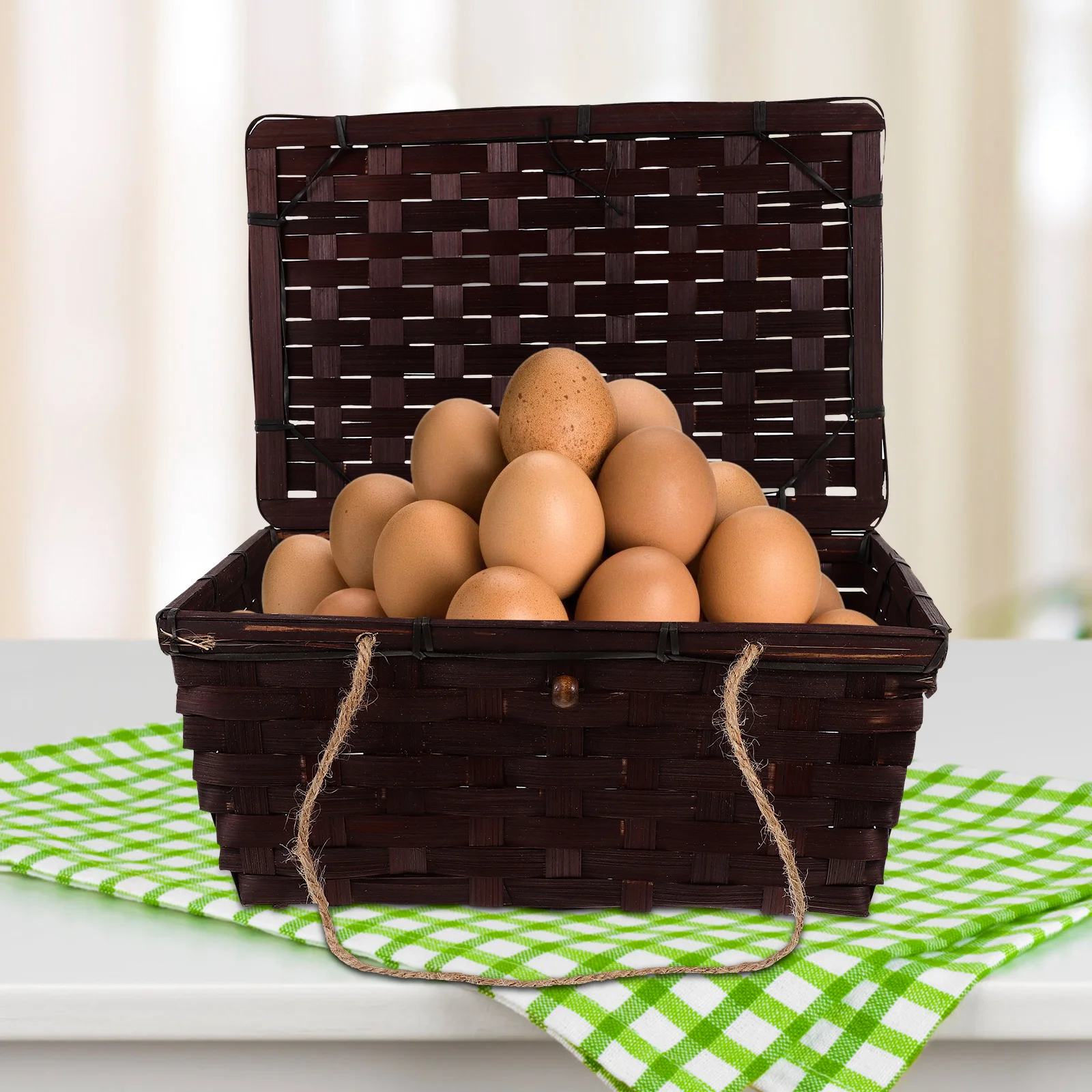 Handwoven Retro Storage Basket With Lid Woven Organizer For Home Kitchen Decorative Light Weight Bamboo Storage Container Sundry
Handwoven Retro Storage Basket With Lid Woven Organizer For Home Kitchen Decorative Light Weight Bamboo Storage Container Sundry