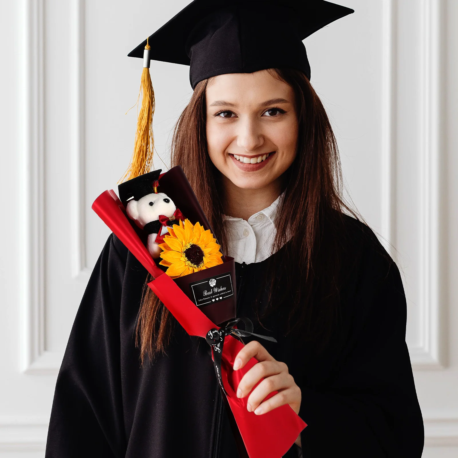 Graduation Bear Bouquet Sunflower Gifts Polyester Gift Box Bag Adorable Design Exquisite Craftsmanship Popular Practical
Graduation Bear Bouquet Sunflower Gifts Polyester Gift Box Bag Adorable Design Exquisite Craftsmanship Popular Practical