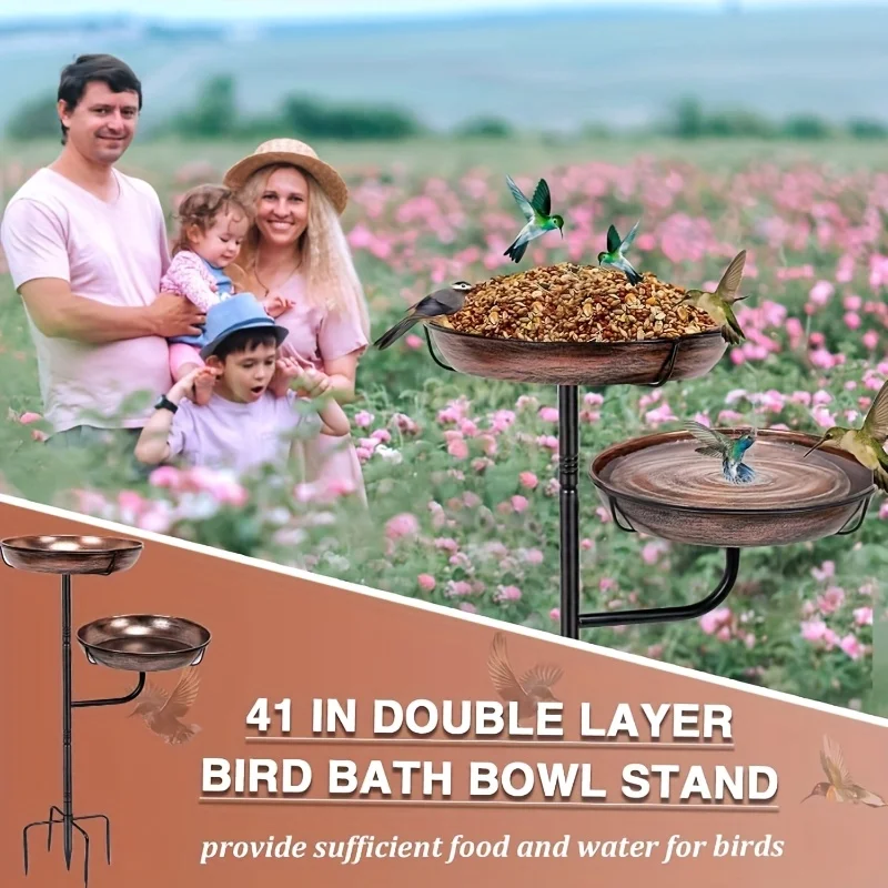 41-Inch Heavy-Duty Outdoor Metal Bird Bath & Feeder - Large Capacity Double-Layer Water Basin with Stable 5-Claw Base, Easy Install/Clean, Tree-Shaped Decoration Suitable for - Ideal for,, or Christmas Gift for Birdwatchers
41-Inch Heavy-Duty Outdoor Metal Bird Bath & Feeder - Large Capacity Double-Layer Water Basin with Stable 5-Claw Base, Easy Install/Clean, Tree-Shaped Decoration Suitable for - Ideal for,, or Christmas Gift for Birdwatchers