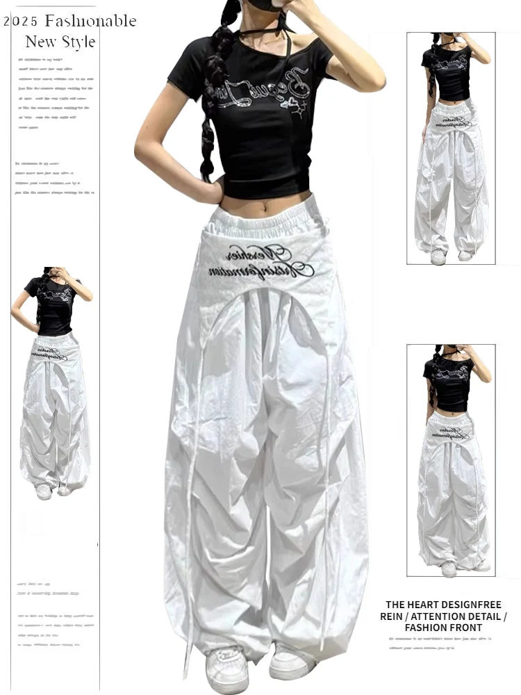 Summer Thin Jazz Dance Pants Women's Casual Wide Leg Workwear Trousers Folded Hem Loose Fit Korean Style Commute Pants
Summer Thin Jazz Dance Pants Women's Casual Wide Leg Workwear Trousers Folded Hem Loose Fit Korean Style Commute Pants