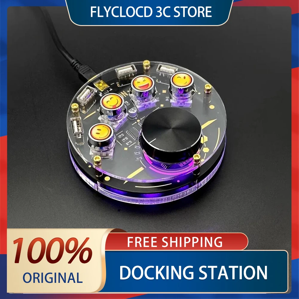 Multi-Hub Knob Docking Station Usb Hub Concentrator Support Shortcut Keys Custom Multi Adapter Audio Intelligent Streamdeck Dock
Multi-Hub Knob Docking Station Usb Hub Concentrator Support Shortcut Keys Custom Multi Adapter Audio Intelligent Streamdeck Dock