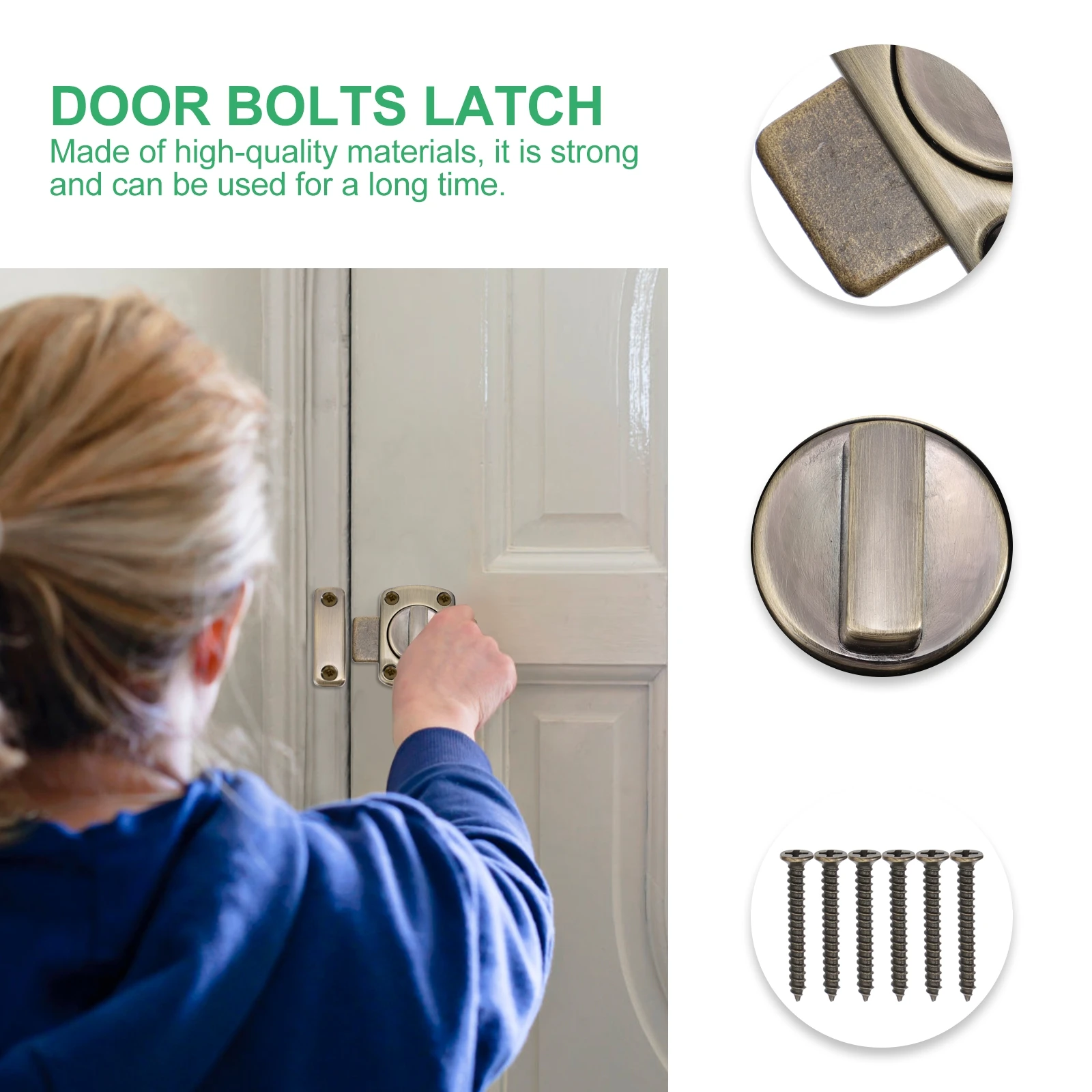 1pc Heavy Duty Security Latch Bolt For Home Sliding Gate Anti-Theft Lock Safety Door Accessory Door Bolts Latch
1pc Heavy Duty Security Latch Bolt For Home Sliding Gate Anti-Theft Lock Safety Door Accessory Door Bolts Latch