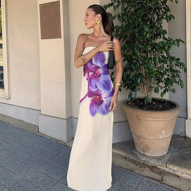 2025 summer women's floral print strapless sleeveless backless loose dress maxi skirt elegant sexy party dress club clothing
2025 summer women's floral print strapless sleeveless backless loose dress maxi skirt elegant sexy party dress club clothing