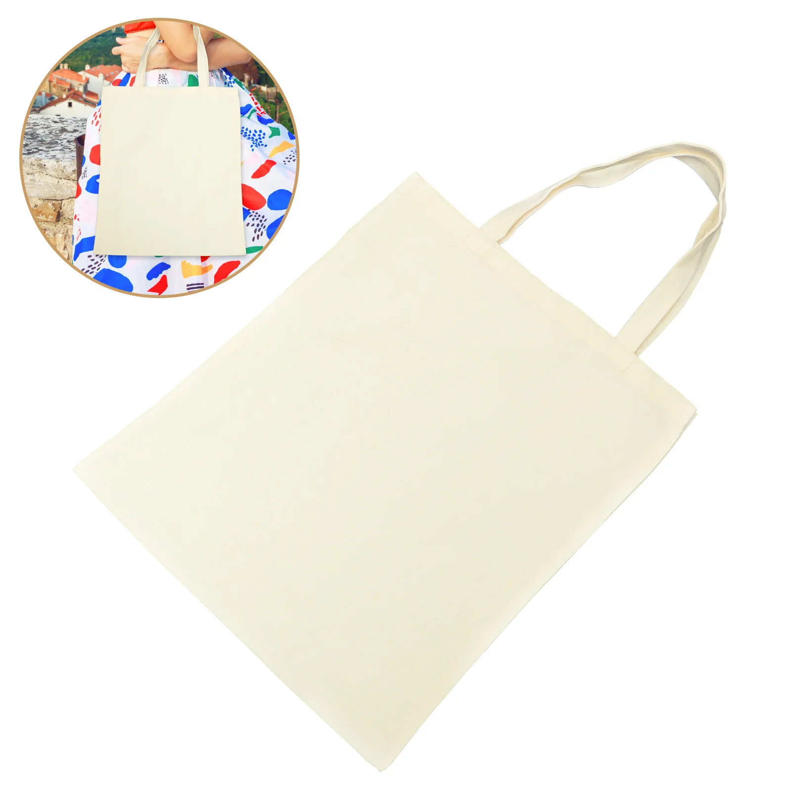 5pcs Blank Canvas Tote Bag Large Capacity Diy Shopping Bag For Women Grocery Carrier Utility Shoulder Pouch Cloth Storage Tote
5pcs Blank Canvas Tote Bag Large Capacity Diy Shopping Bag For Women Grocery Carrier Utility Shoulder Pouch Cloth Storage Tote