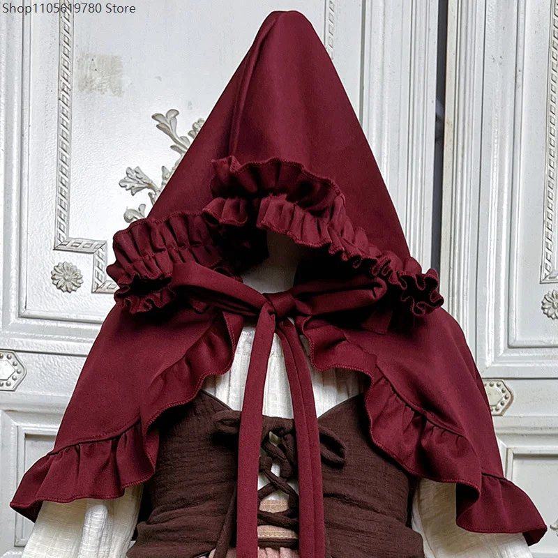 Halloween Lolita Cloak Cape Hood Shawl Short Robe Tied Little Red Riding Costume Autumn Winter Sweet Ruffle Bow For Student Girl
Halloween Lolita Cloak Cape Hood Shawl Short Robe Tied Little Red Riding Costume Autumn Winter Sweet Ruffle Bow For Student Girl